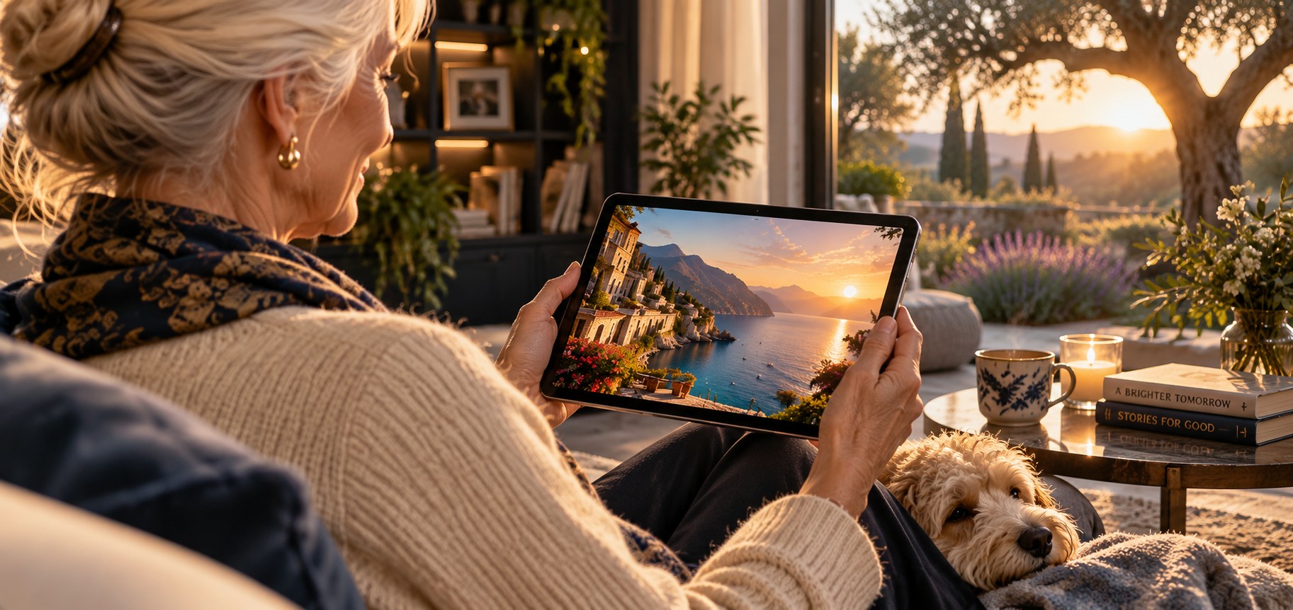 A TogetherGen experience playing on a tablet in a bright room